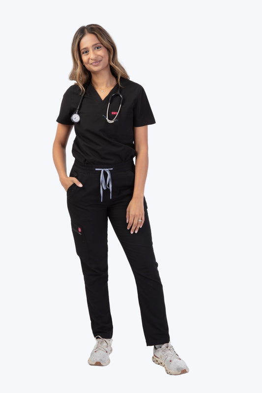 Black Sequi Women Scrubs Bottom