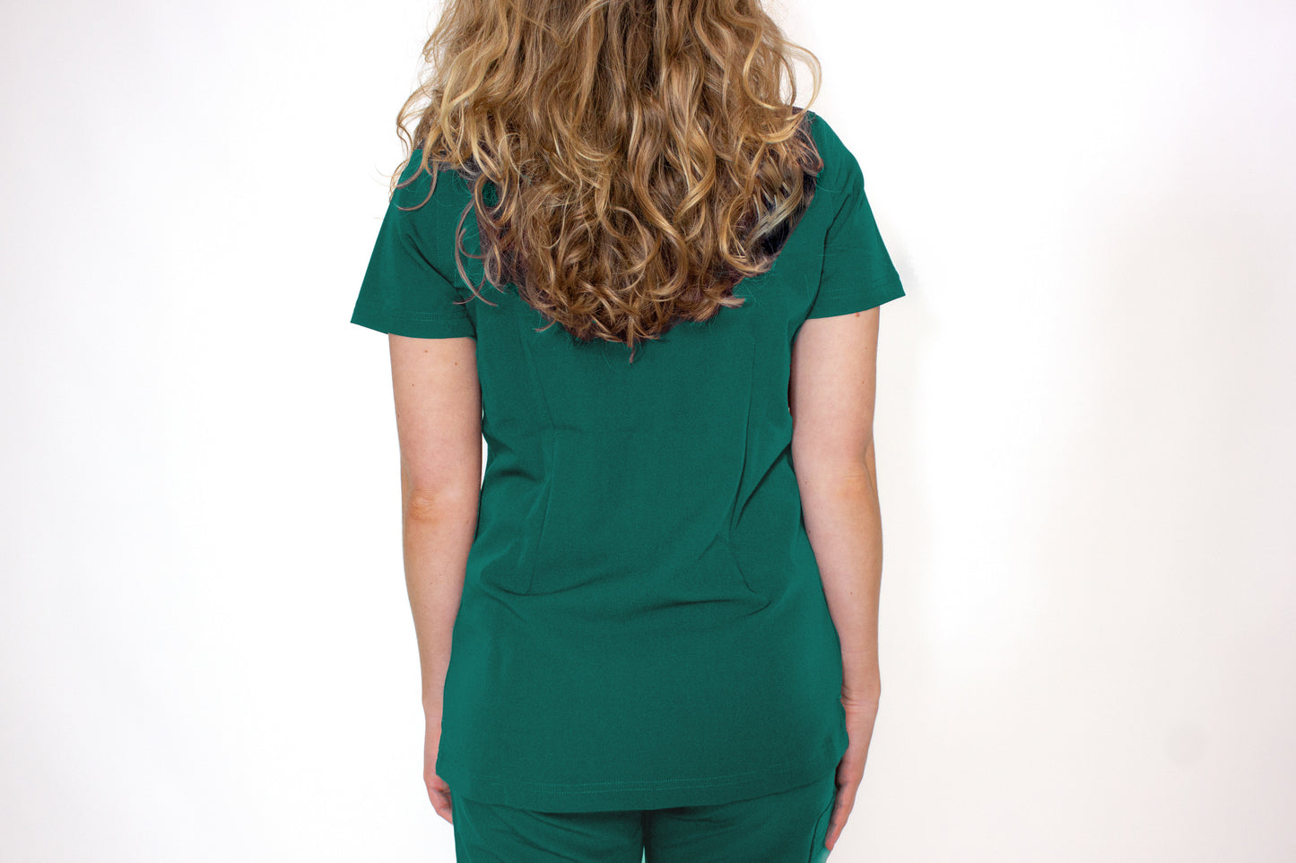 Green Sequi Women Scrubs Top