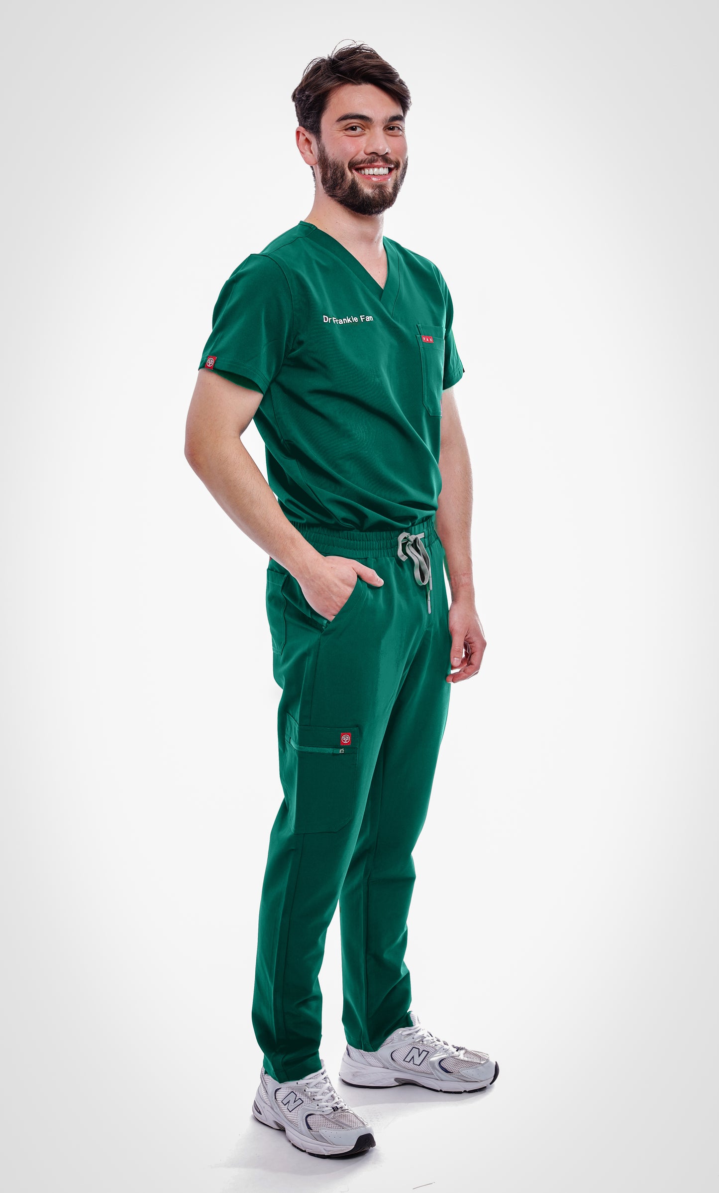 Green Sequi Men Scrubs Bottom