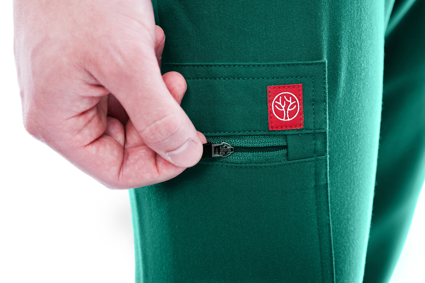 Green Sequi Men Scrubs Bottom