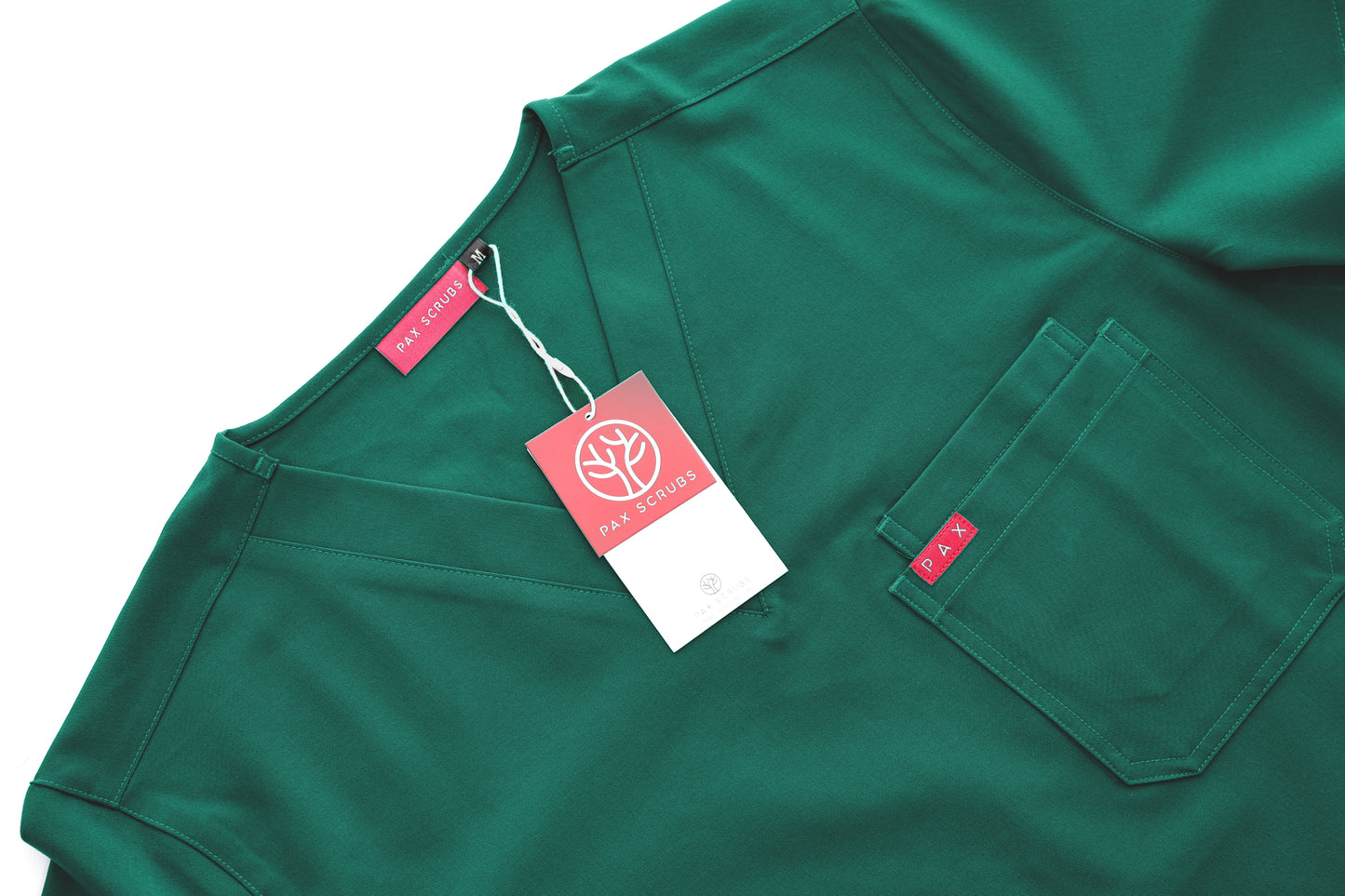 Green Sequi Men Scrubs Top