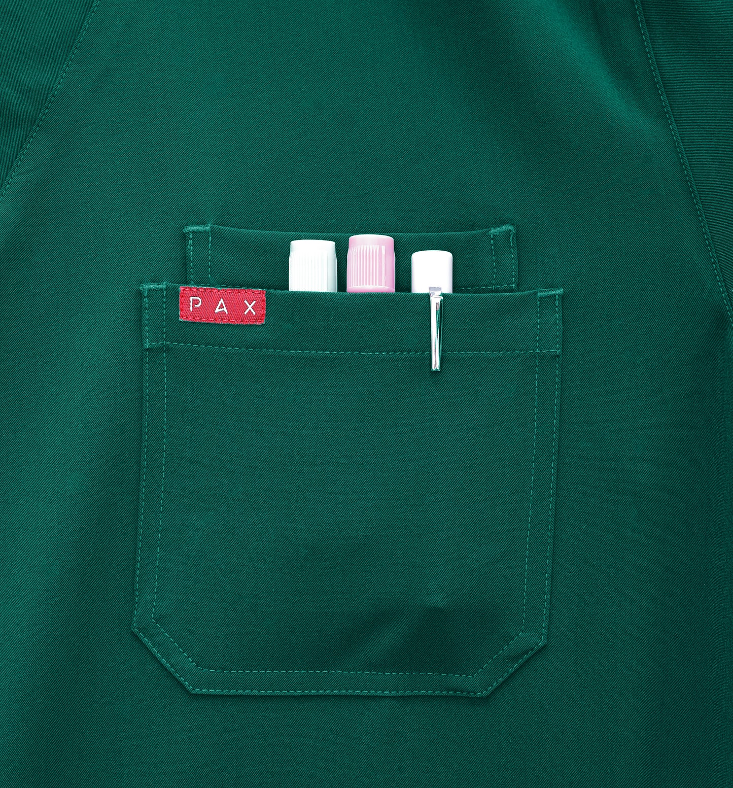 Green Sequi Men Scrubs Top