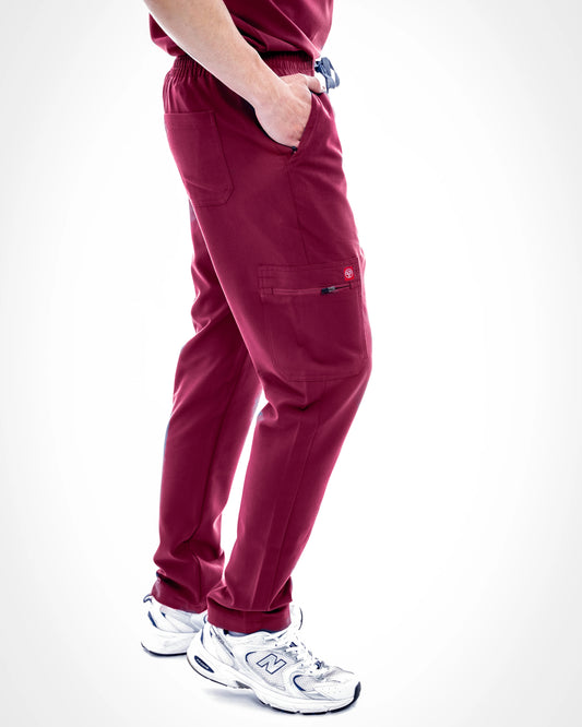 Burgundy Sequi Men Scrubs Bottom
