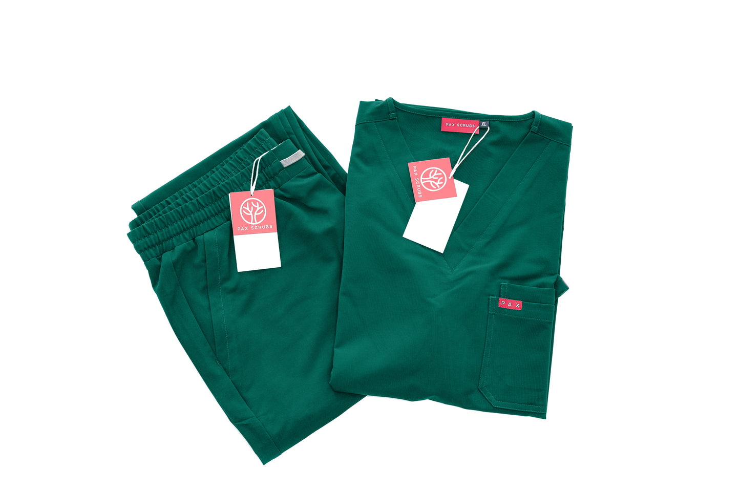 Green Sequi Women Scrubs Set