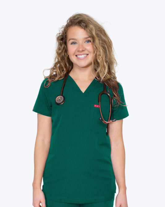 Green Sequi Scrub Top 2