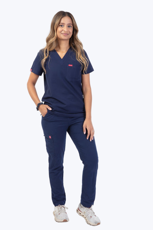Navy Sequi Scrub Top 2