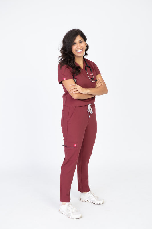 Burgundy Sequi Women Set