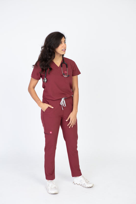 Burgundy Sequi Women Set