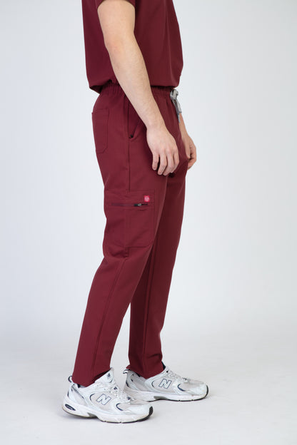 Burgundy Sequi Men Scrubs Set