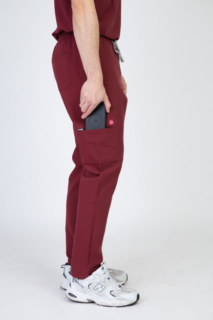 Burgundy Sequi Men Scrubs Bottom