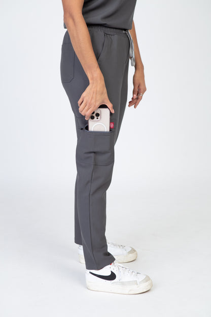 Grey Sequi Women Scrubs Set