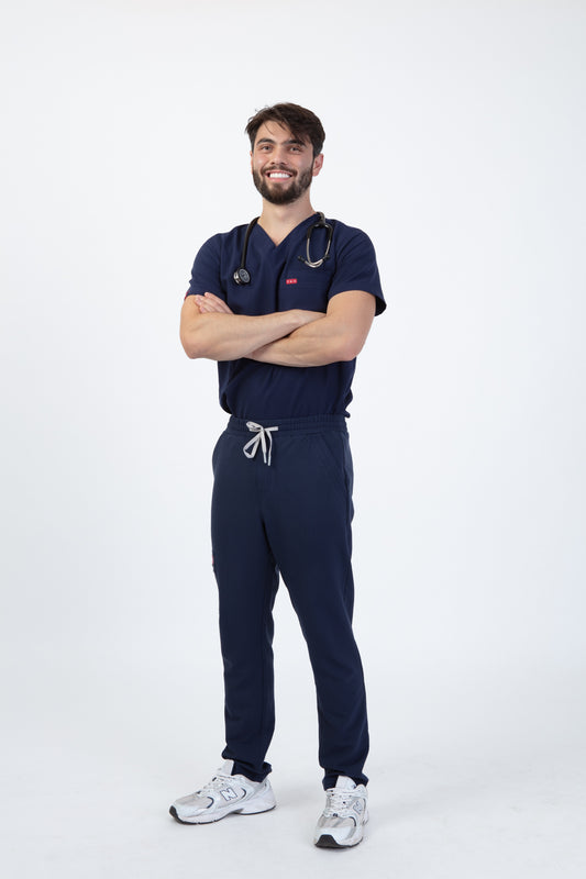 Navy Sequi Men Scrubs Bottom