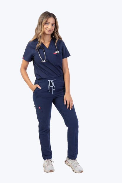Ceil Blue Sequi Women Scrubs Bottom