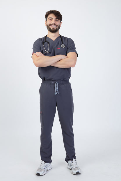 Grey Sequi Men Scrubs Bottom