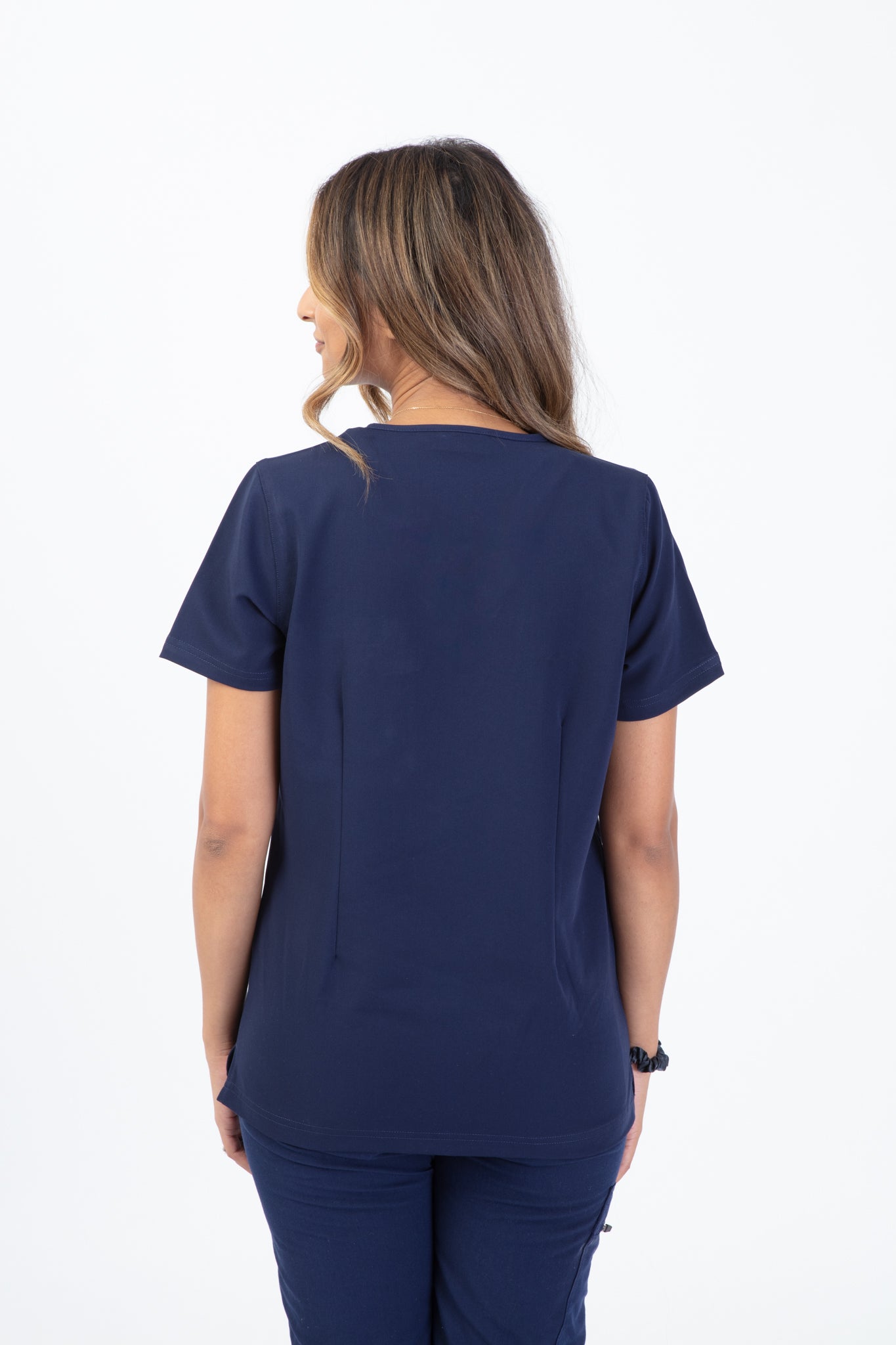 Navy Sequi Women Scrubs Top