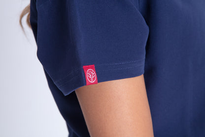 Navy Sequi Women Scrubs Top