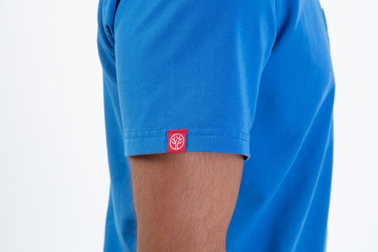 Royal Blue Sequi Men Scrubs Top