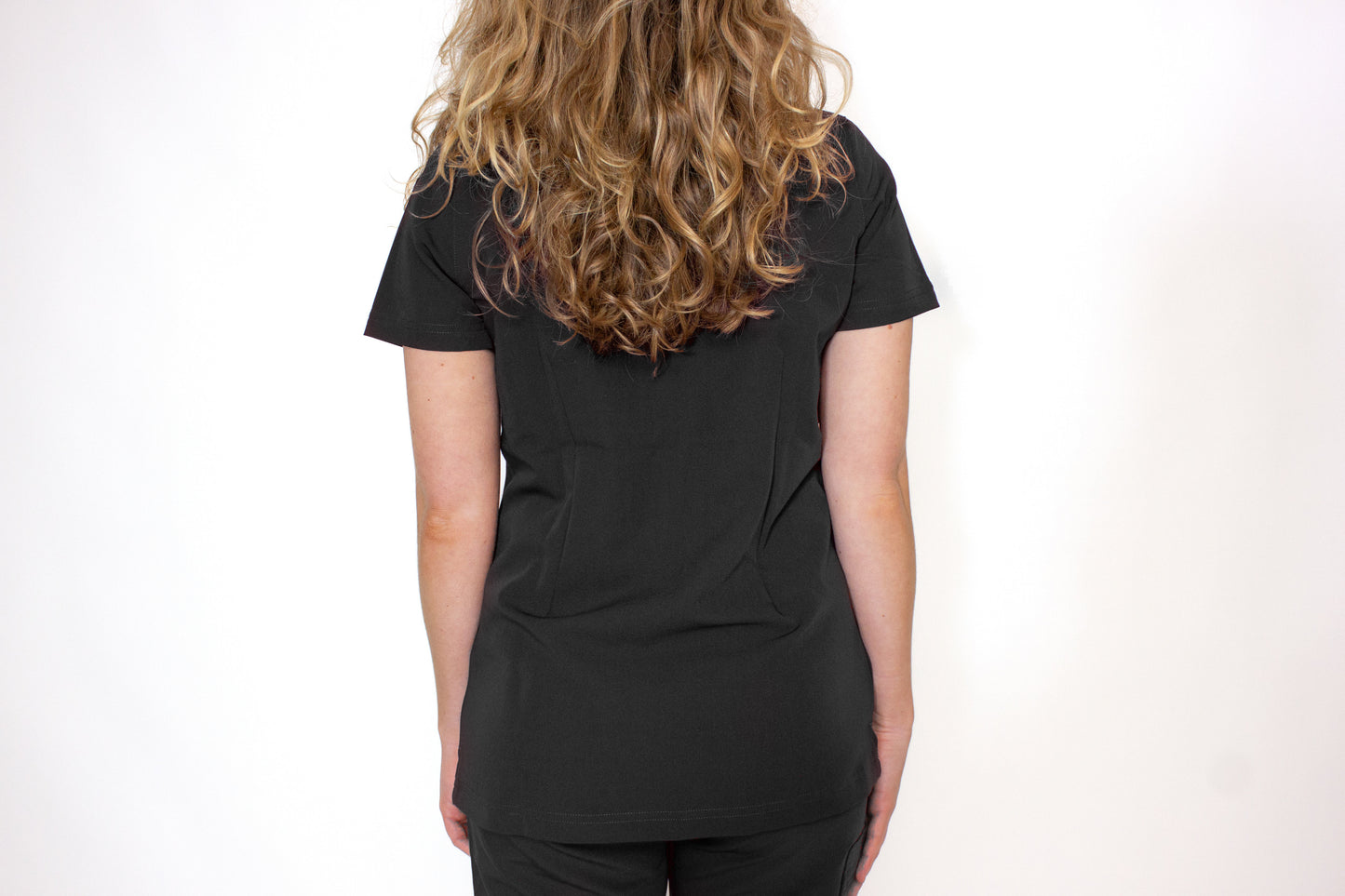 Sequi Womens Black Scrubs Top