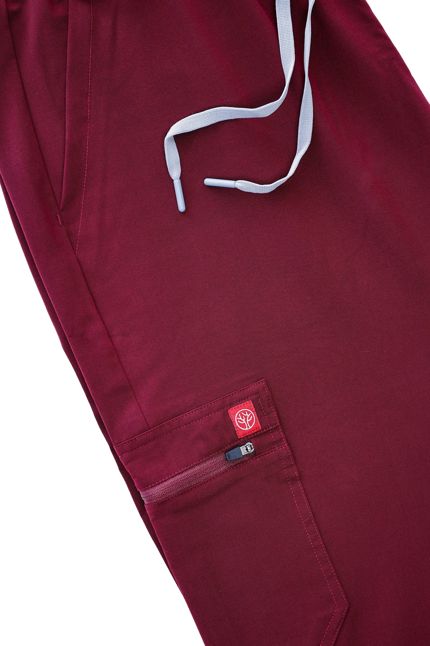 Sequi Mens Scrubs Burgundy Bottoms