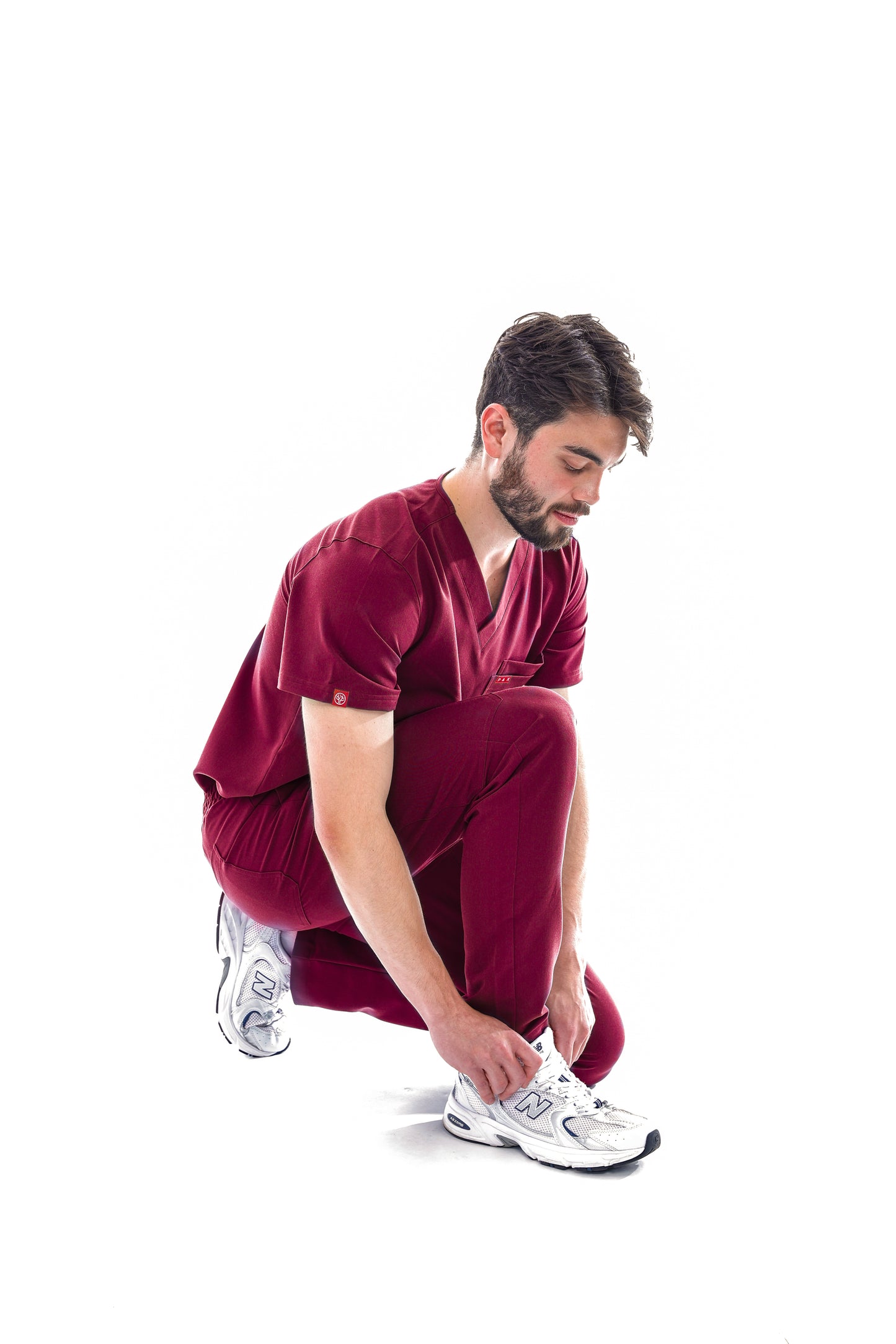 Sequi Mens Scrubs Burgundy Bottoms