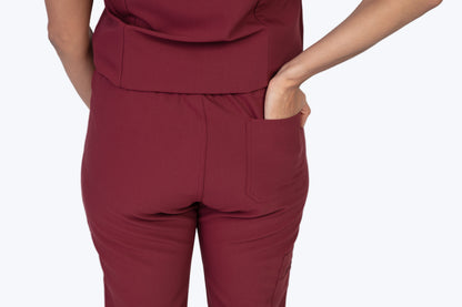 Burgundy Sequi Scrub Bottom 5