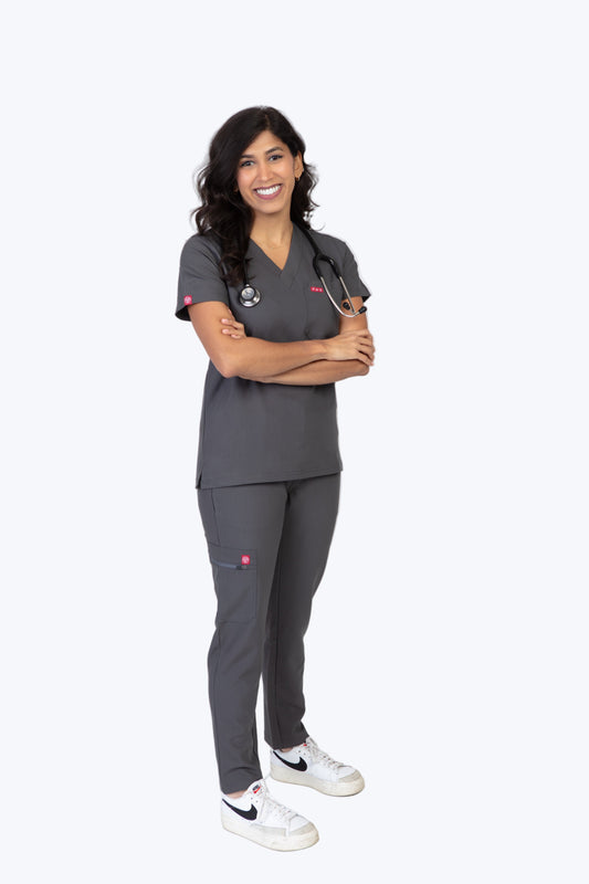 Grey Sequi Women Scrubs Bottom