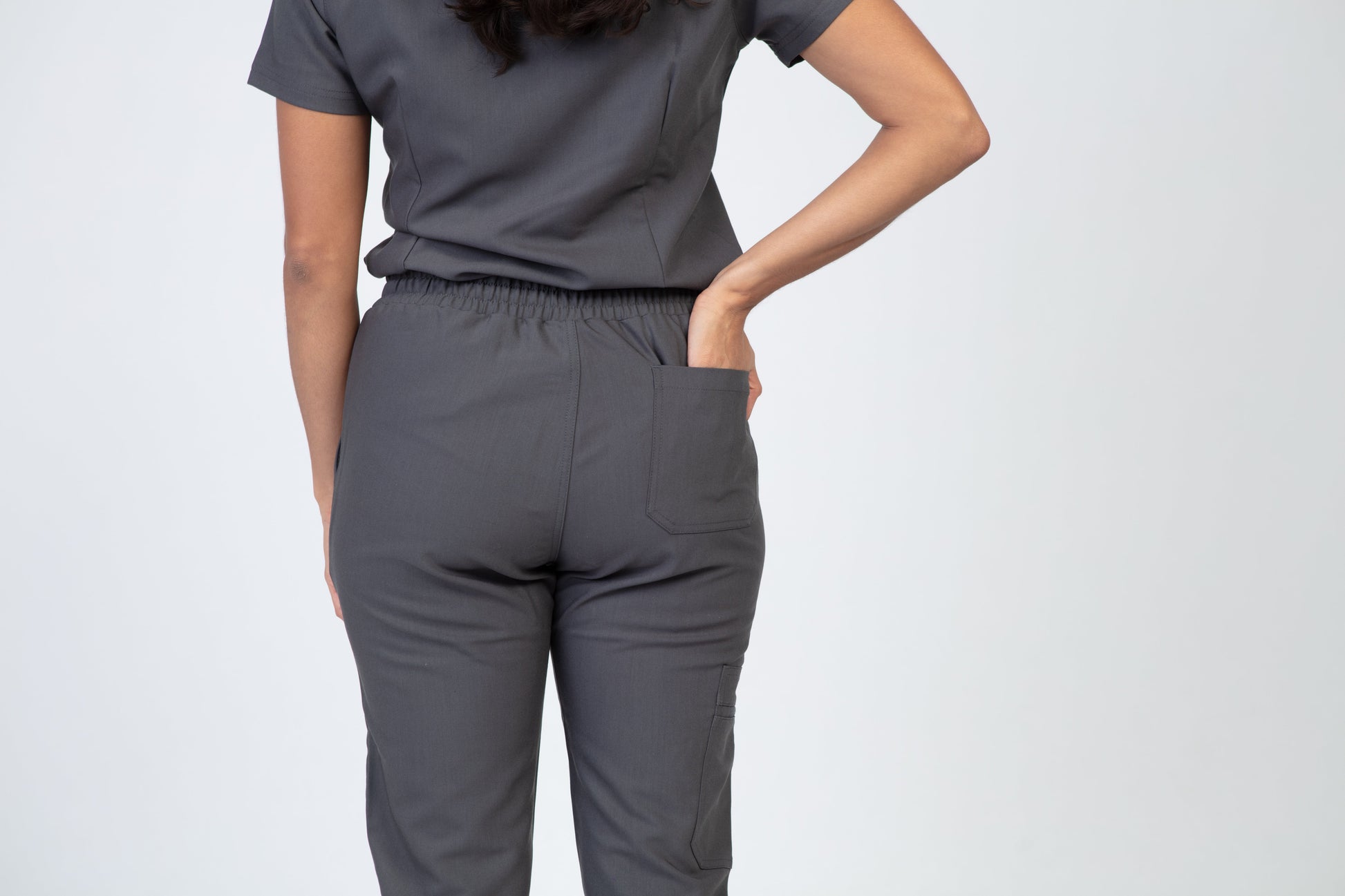Grey Sequi Scrub Bottom 3