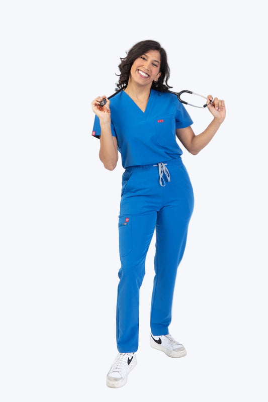 Royal Blue Sequi Scrub Bottom 2