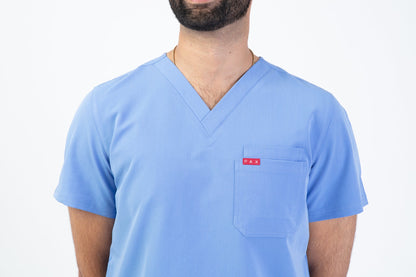 Ceil Blue Sequi Scrub Top 5