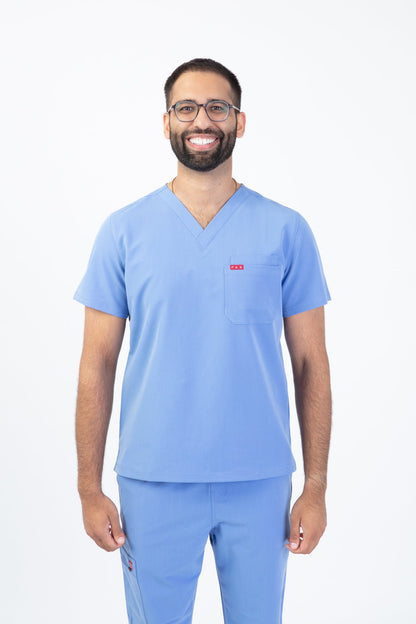 Ceil Blue Sequi Scrub Top 1