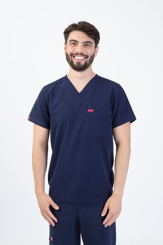 Navy Sequi Scrub Top 1