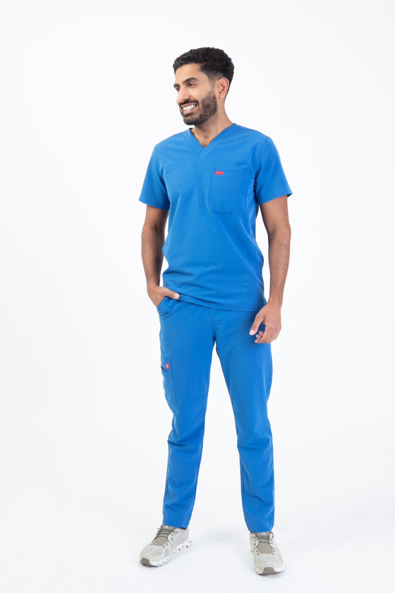 Royal Blue Sequi Scrub Top 3
