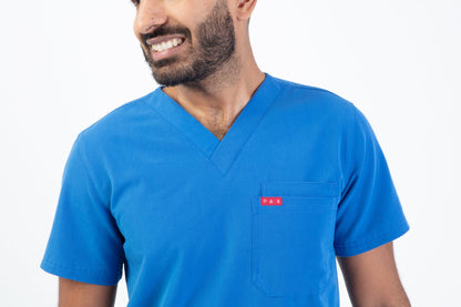 Royal Blue Sequi Scrub Top 6