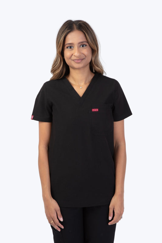 Black Sequi Scrub Top 1