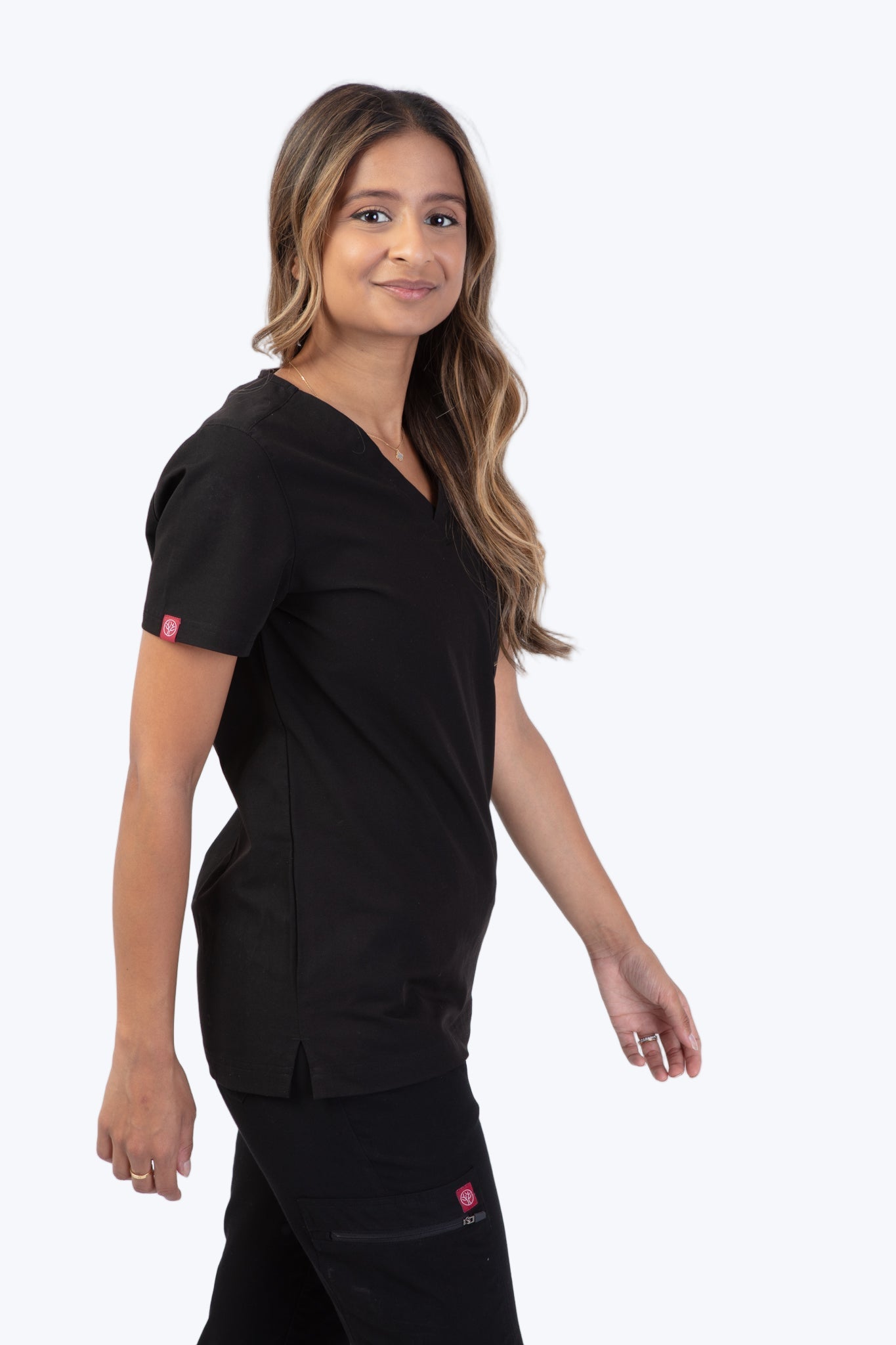 Black Sequi Scrub Top 3