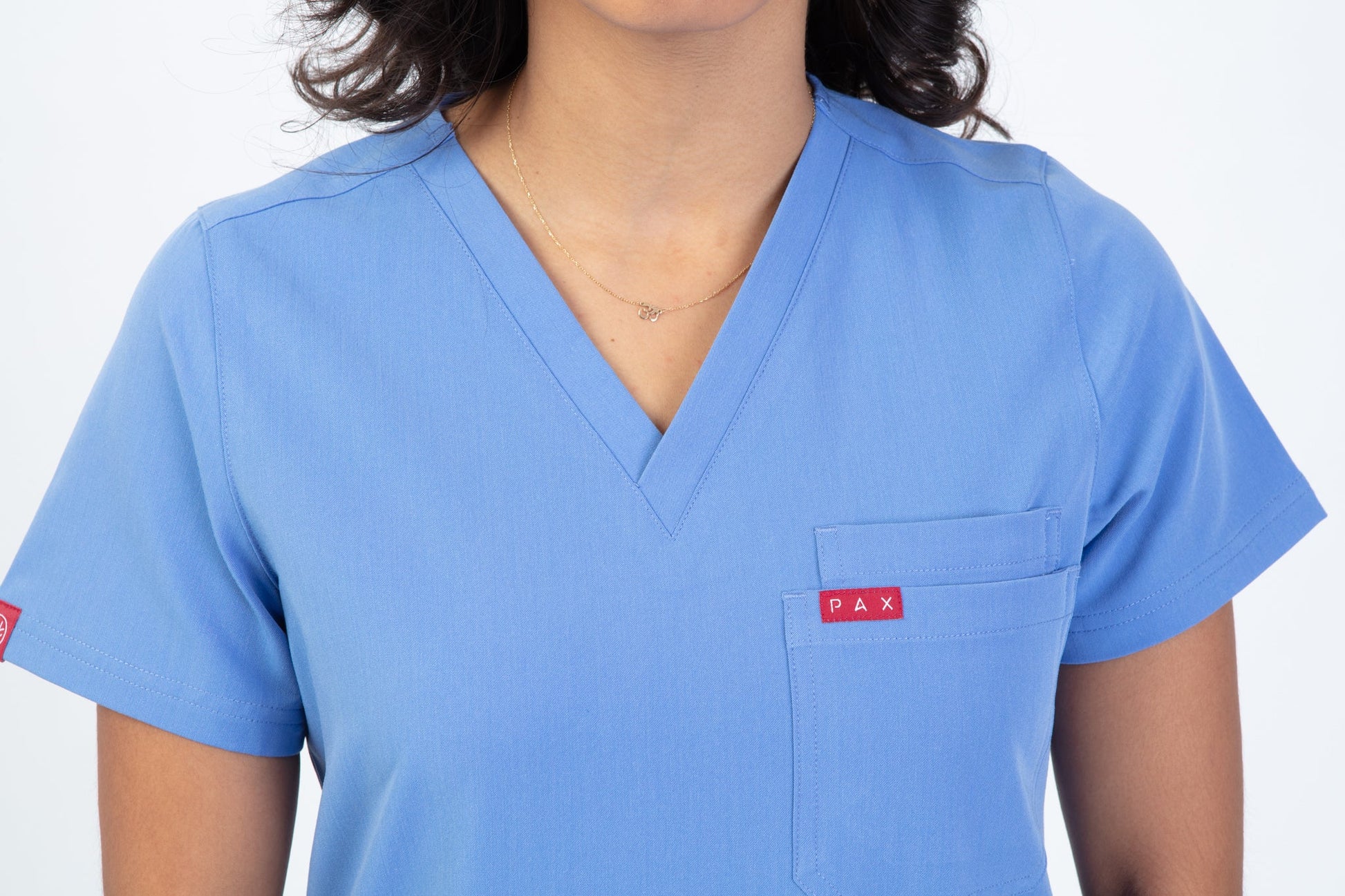 Ceil Blue Sequi Scrub Top 6