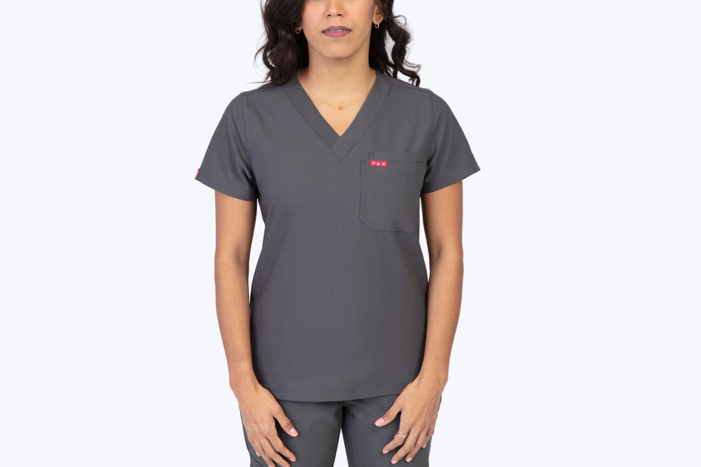 Grey Sequi Scrub Top 6
