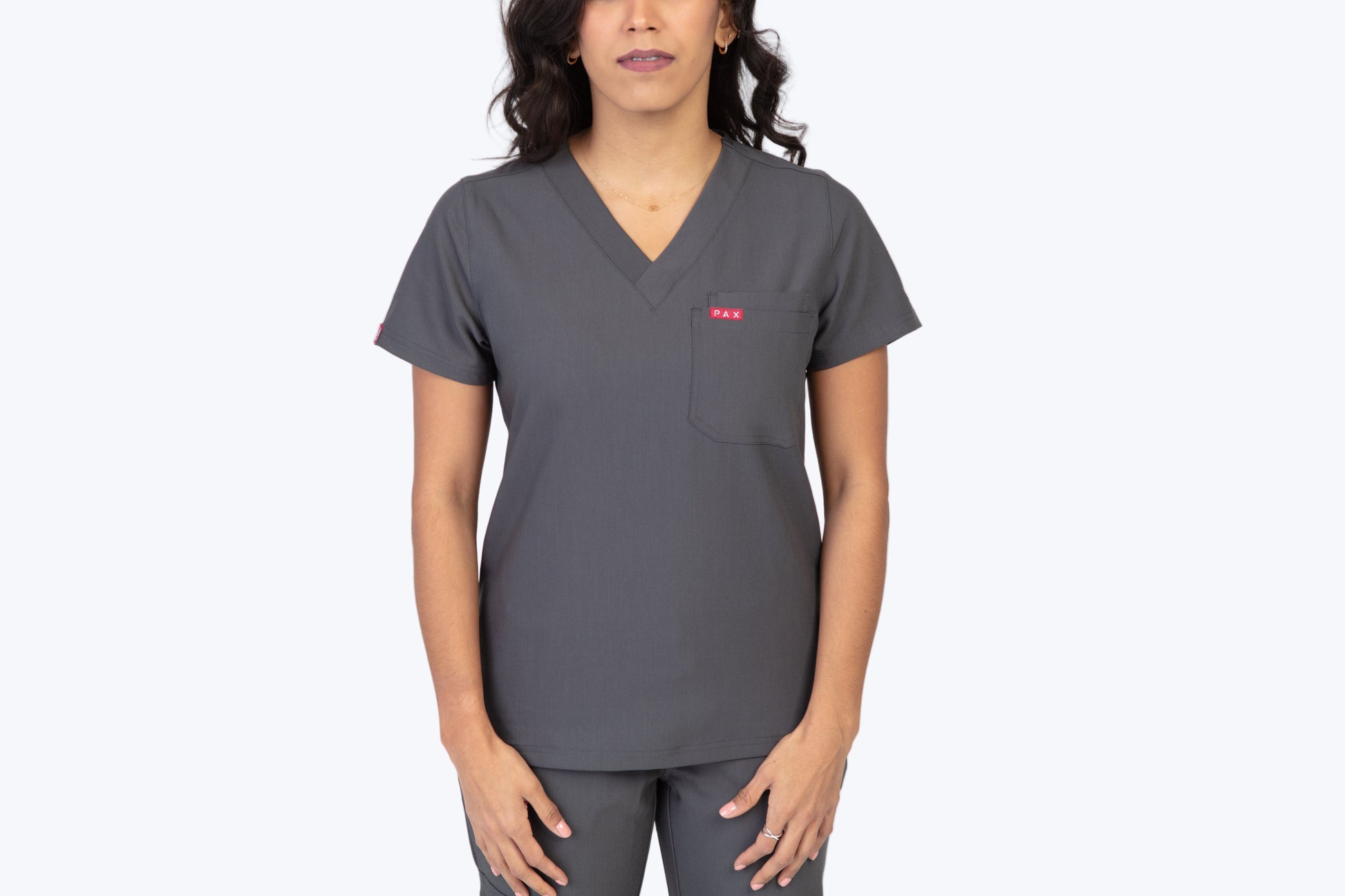 Grey Sequi Scrub Top 6