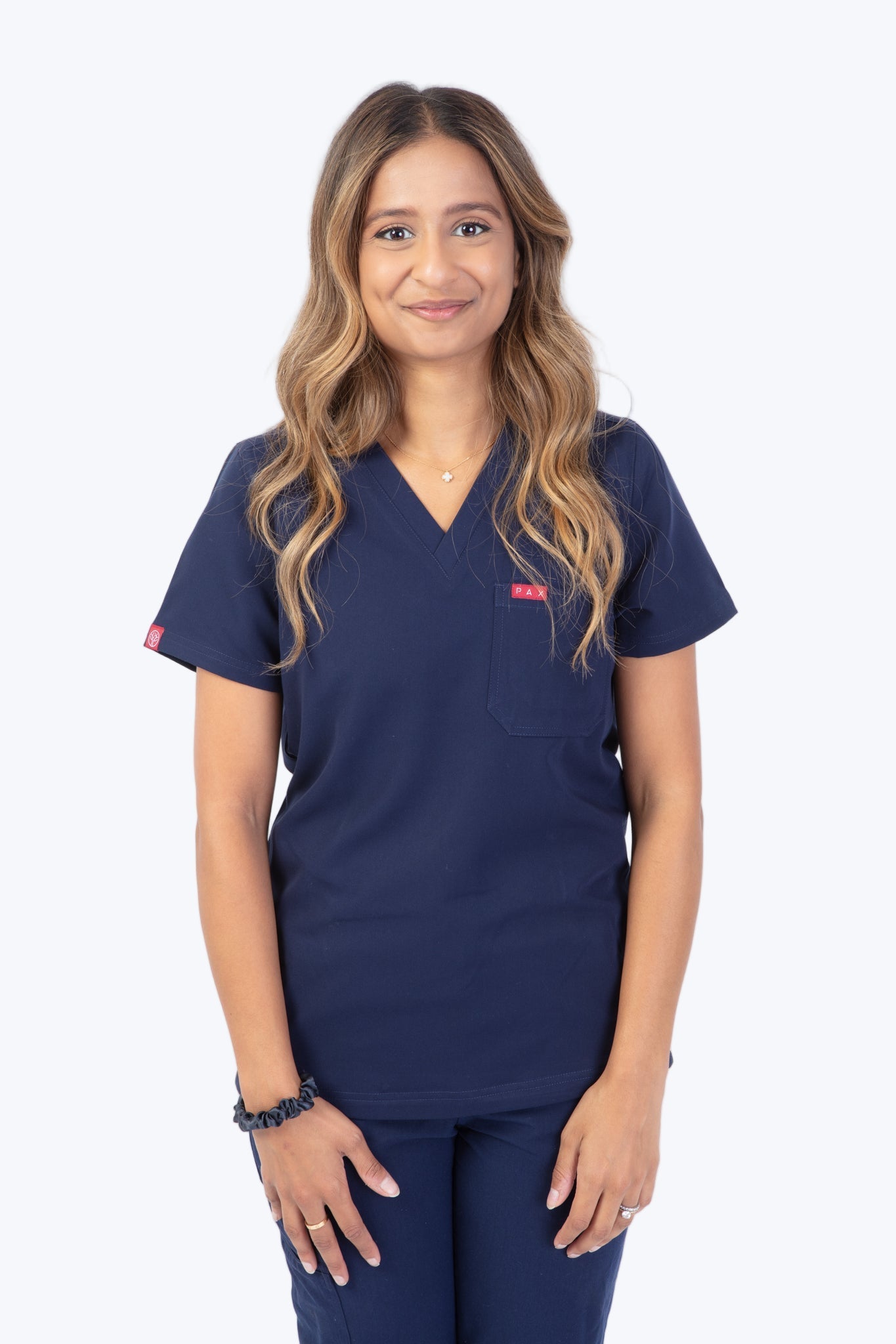 Navy Sequi Scrub Top 1