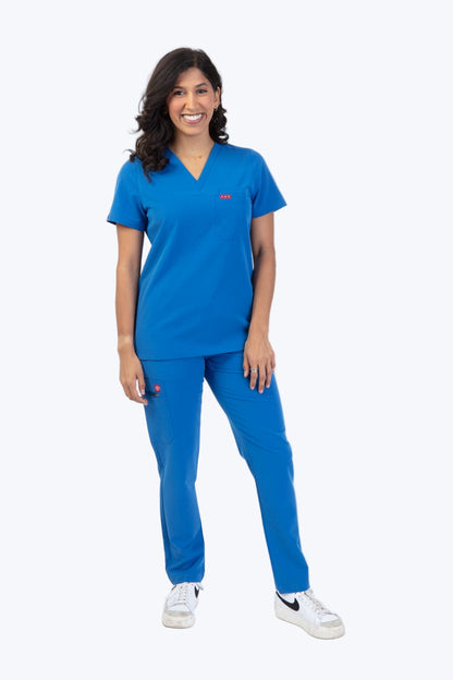 Royal Blue Sequi Scrub Top 3