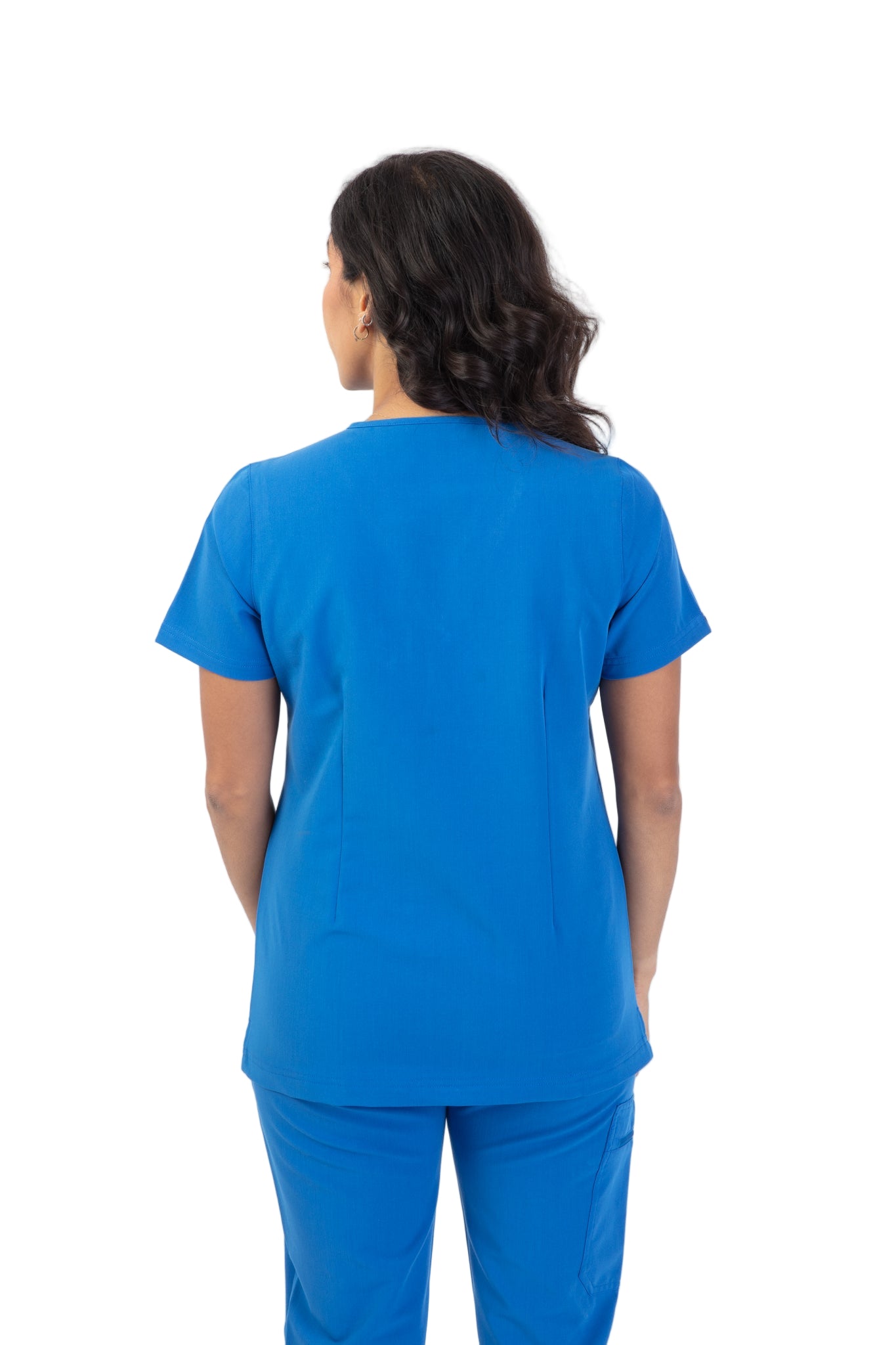 Royal Blue Sequi Scrub Top 5