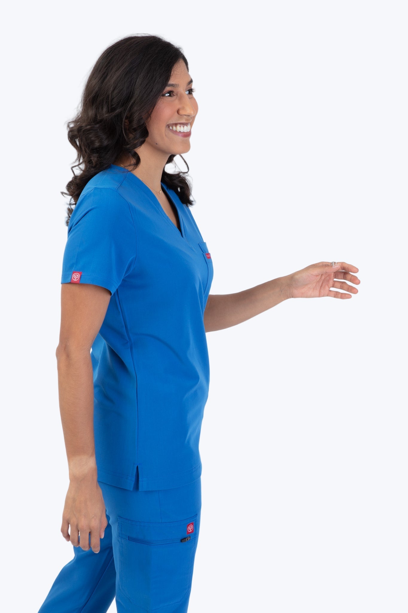 Royal Blue Sequi Scrub Top 4