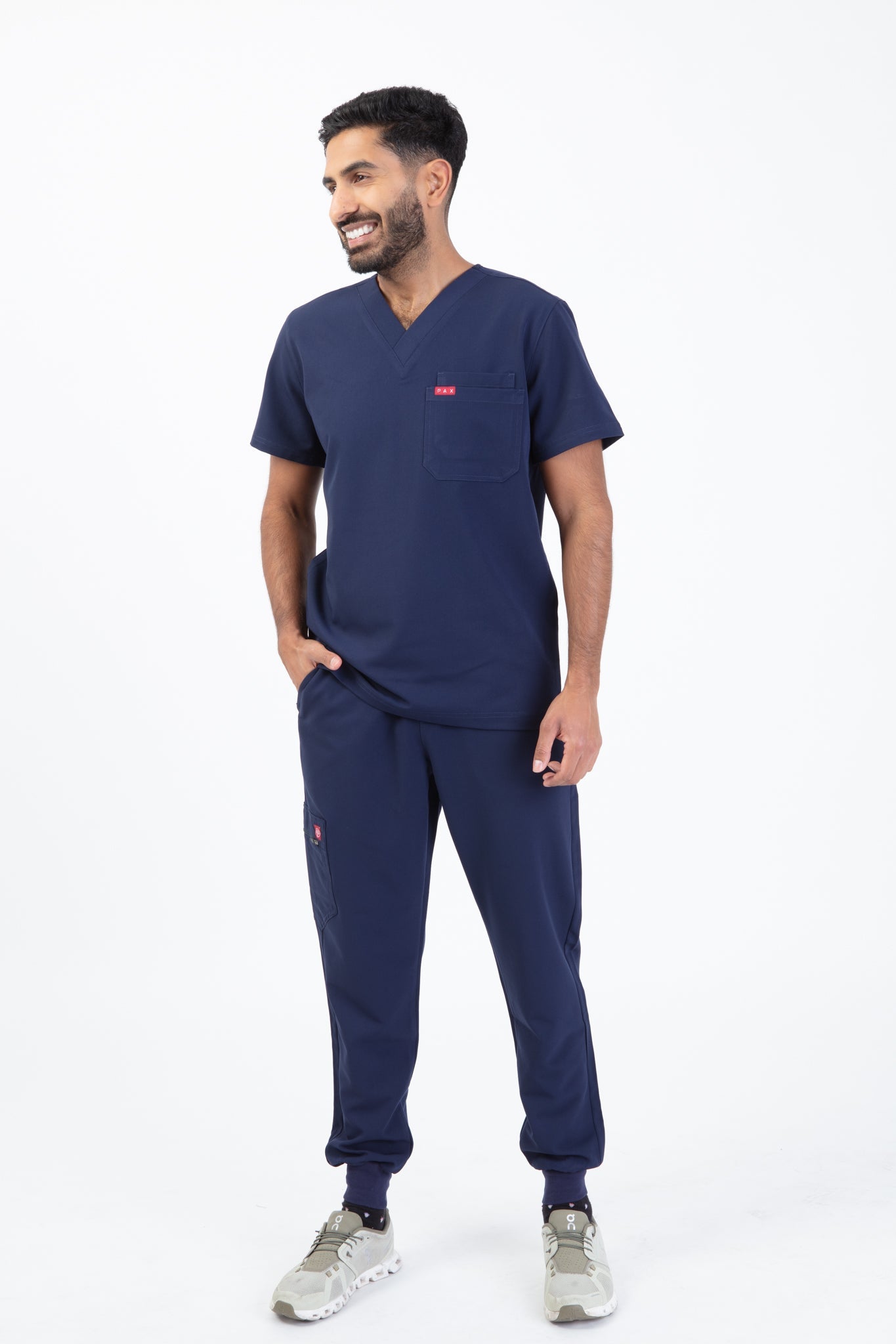 Navy Velox Scrub Top 2