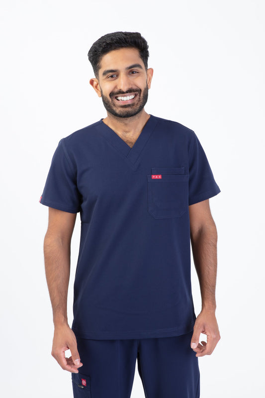 Navy Velox Scrub Top 1