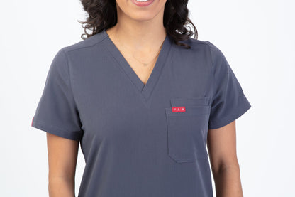 Grey Velox Scrub Top 6