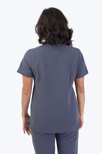 Grey Velox Scrub Top 4