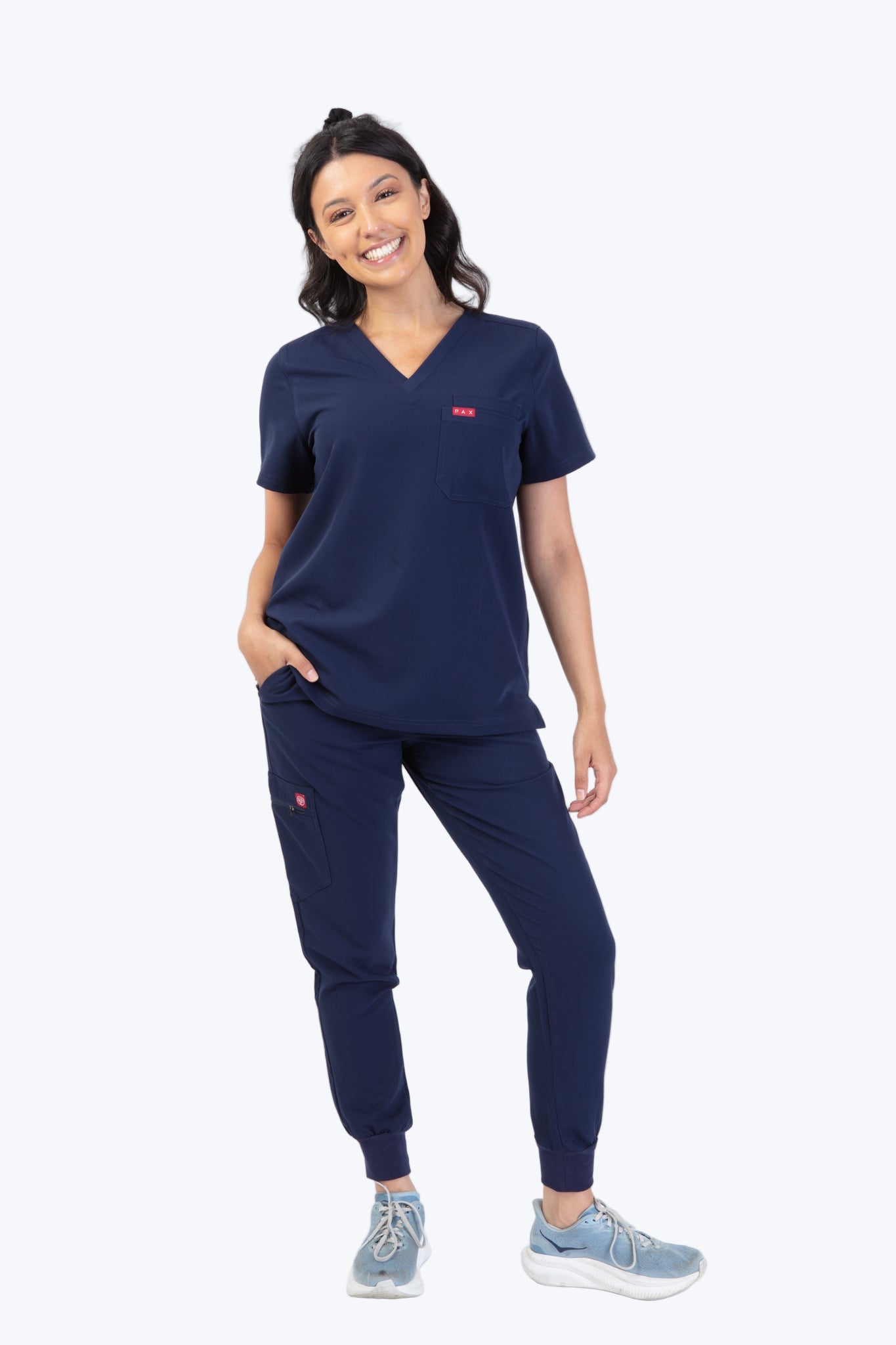 Navy Velox Scrub Top 2