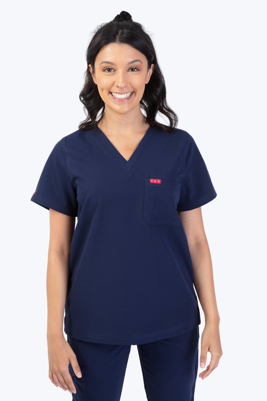 Navy Velox Scrub Top 1